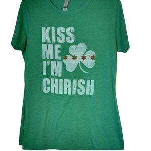 Next level kiss me I'm chirish tee green irish chicago shirt